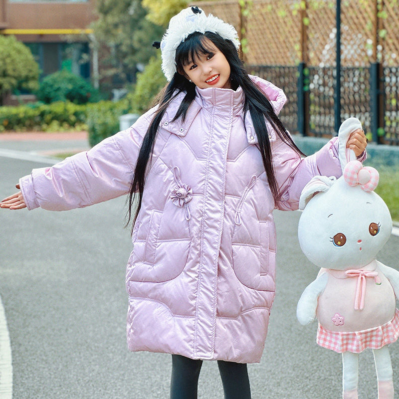 宽松中长款大衣儿童羽绒