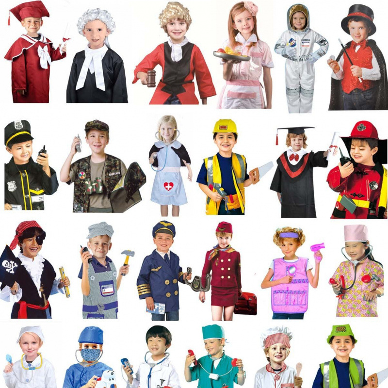 万圣节cosplay消防服道具服儿童制服表演出飞行程厨师医生护士