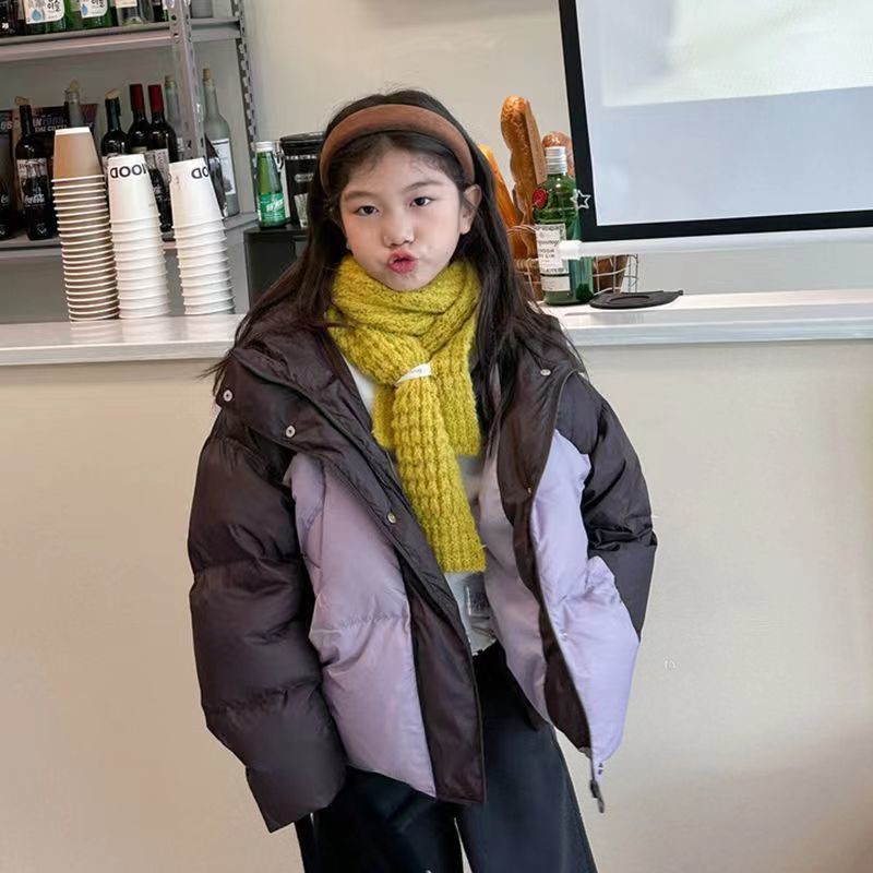 女童羽绒服外套冬季加厚2025新款中大童白鸭绒面包服儿童羽绒衣