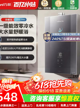 万和零冷水燃气热水器16升天然气静音下置风机水伺服增压LS9DPRO