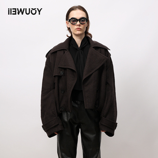 YOUWEI【优惠专属】含羊毛棉服短外套女休闲廓形风衣Y2623403