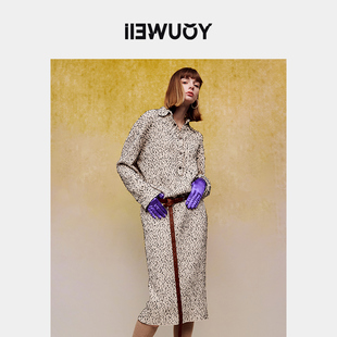 YOUWEI有尾2024春季女装杂花点倒Tpolo毛织连衣裙Y5724117