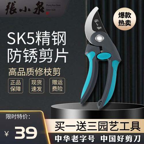 张小泉剪枝果树修枝剪刀园艺修剪树枝园林花艺师剪花专用盆景剪刀