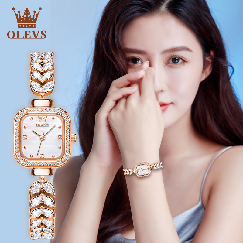 美人鱼手表女款2023新款方形手链表防水简约电子手表高颜值小方表