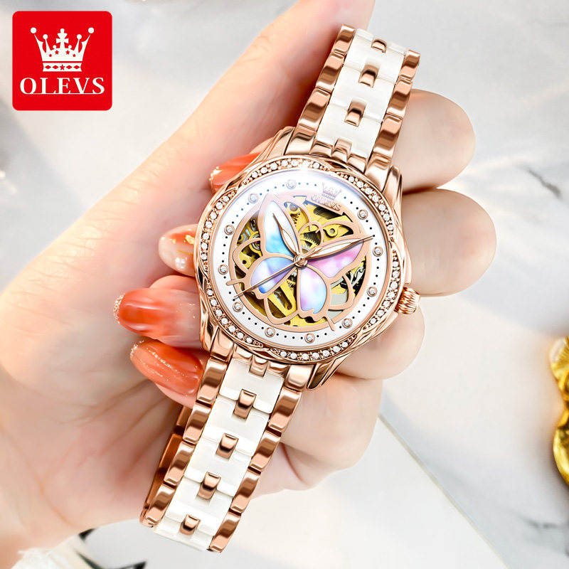 手表女2023新款女士机械陶瓷手表小众轻奢名表正品牌送女朋友十大