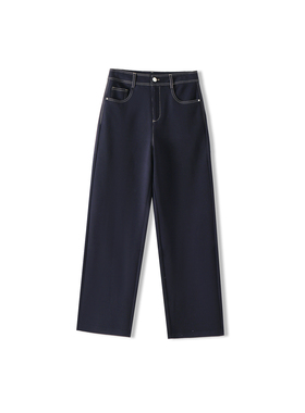 下架【裤王系列丨可穿三季】420g弯刀阔腿裤3K15703