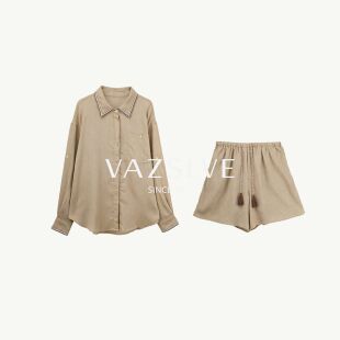 【VAZSLVE/全新奢品】捡漏-经典衬衫短裤套装-BOZT9653