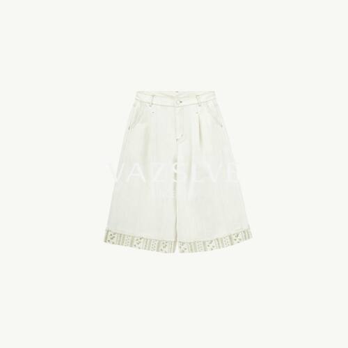 【VAZSLVE/全新奢品】捡漏-百搭牛仔碎花阔腿七分裤-BOXC6X7932