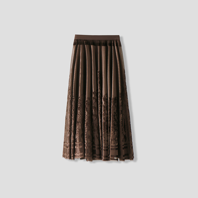 【E.S伊玛诺同款半裙丨秋冬碧备】480g时尚半身百褶裙-5QQZH042