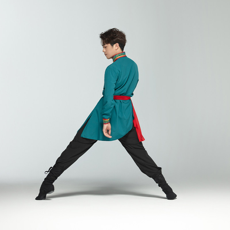 몽골 댄스 몽골 댄스 테스트 성능 남성과 여성을위한 의류 새로운 초원 댄스 연습 의류 소수 민족 성능 의류