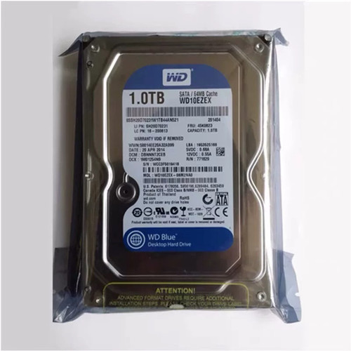西数 WD10EZEX 台式机硬盘1T 3.5英寸SATA3 1T机械盘 蓝盘64M监控