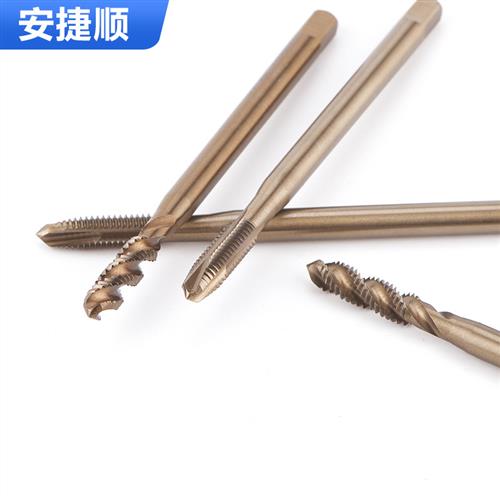 加长含钴丝锥机用螺旋直槽螺尖丝攻不锈钢专用M3/4/5/6/10/12*100