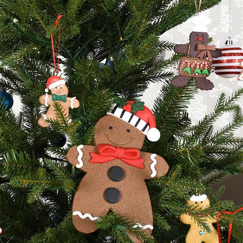 圣诞节装饰装扮挂饰吊饰双面姜饼人面包土挂件摆饰礼品拍摄道具