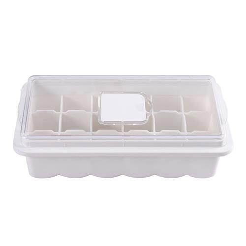 日式硅胶带盖制冰盒模具防串味辅食速冻器冰箱大冰块冻冰块密封盒