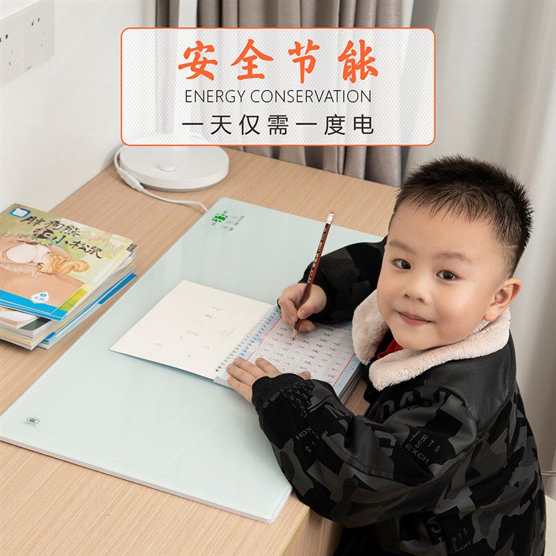 发热桌垫办公电脑桌面加热垫学生写字取暖垫钢化玻璃暖手电热台板