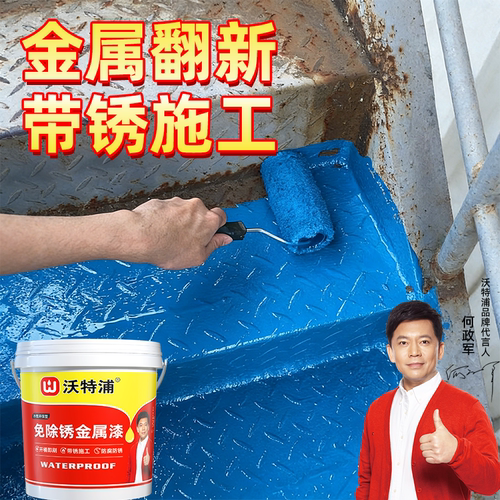 彩钢瓦三轮车专用免除锈金属翻新漆栏杆免打磨防锈铁锈转化剂