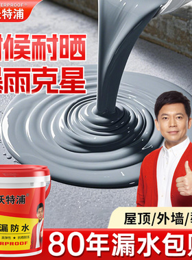 沃特浦防水涂料屋顶裂缝渗水补漏专用防水胶材料外墙面防漏堵漏王