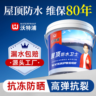 沃特浦防水补漏屋顶材料房顶楼顶防漏防水胶补漏裂缝渗水专用涂料