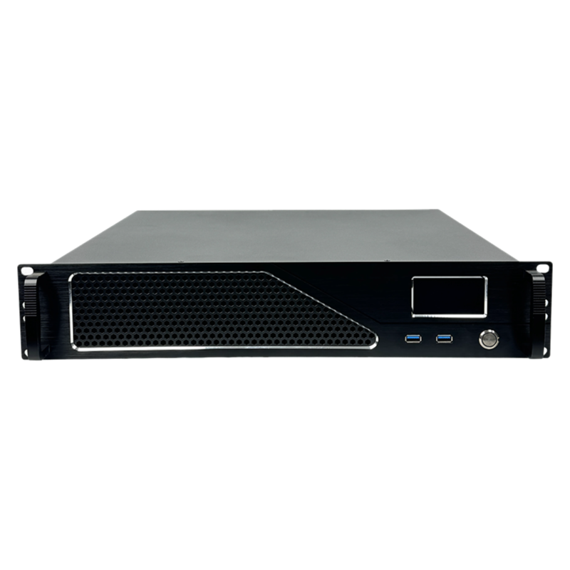 2U机架式400深机箱铝面板带温控