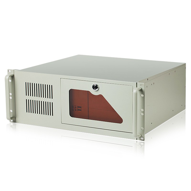 4U工控机箱450ATX标准型主板光驱电源卧式工业电脑服务器硬盘静音