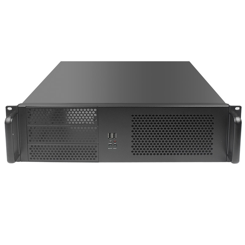 研云灵3U工控机箱390短机架式大板多硬盘热插拔卧式电脑监控主机