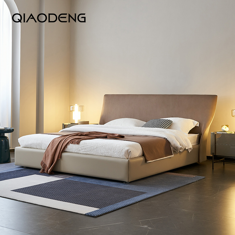 主卧室床乔登意式极简真皮