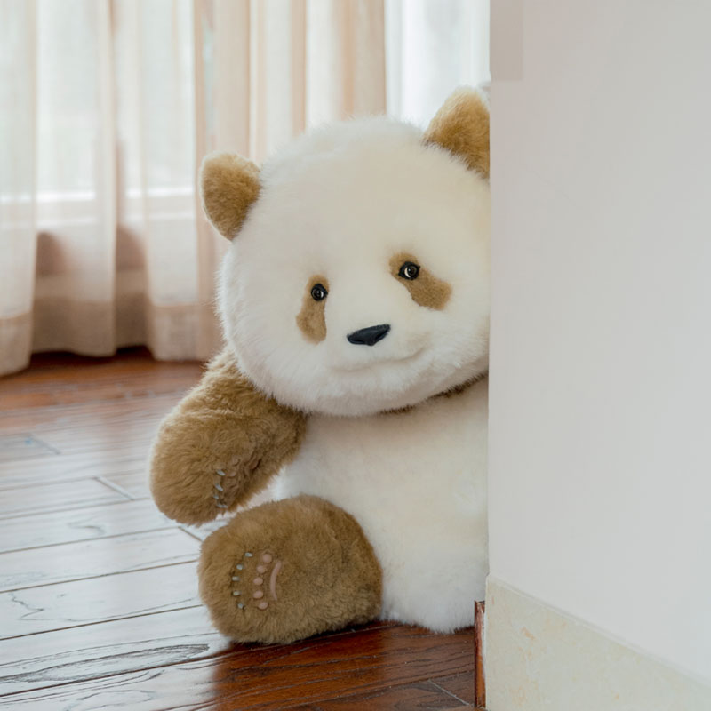 西柚熊猫七仔羊毛毛绒公仔正版
