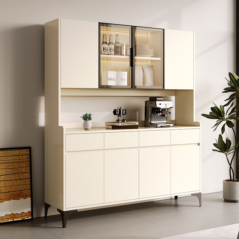 可定制餐边柜酒柜一体靠墙家用实木生态板柜子高端客厅储物收纳柜