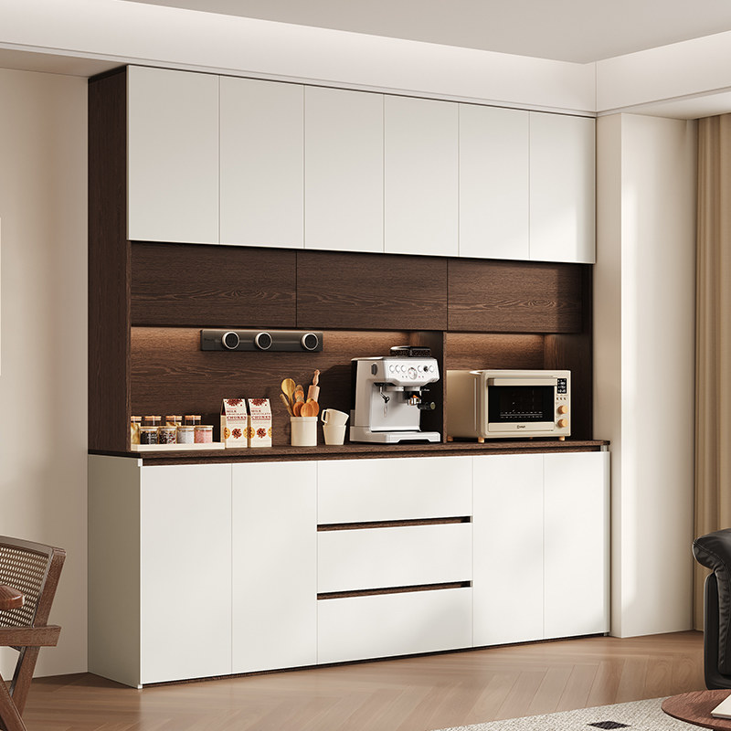 君尚木语ENF级欧松板餐边柜高柜可定制家用靠墙一体可储物收纳柜