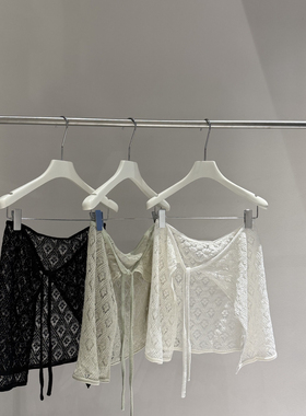 云朵26年夏上新简约百搭镂空勾花设计屁帘半身裙M8205