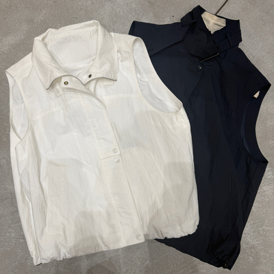 云朵26年夏上新立领宽松拉链休闲户外大版马甲2B9567