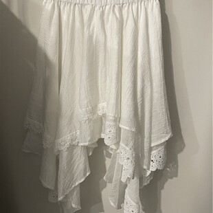 云朵家26年夏上新法式 浪漫不规则层叠蕾丝拼接半身裙99649w
