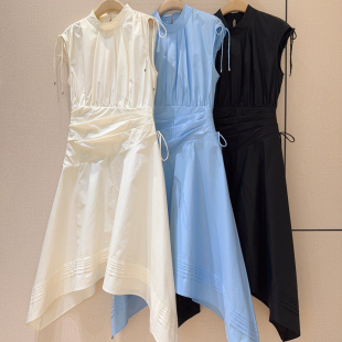 XK251120 不对称设计感连衣裙ZL 云朵26夏上新法式 极简无袖