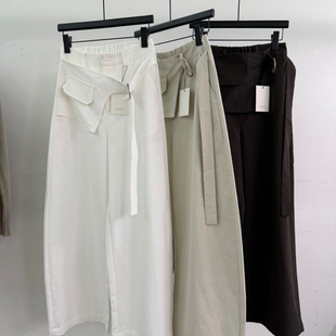 285 不可拆屁帘 配腰绳 云朵家夏上新ins弯刀设计感屁帘休闲裤