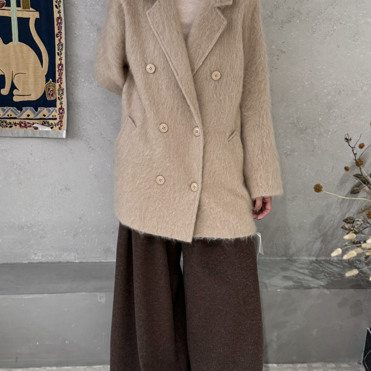 云朵绒中长大衣7.8山羊绒92.2羊毛羊毛外套含92.2绵羊毛OYH19