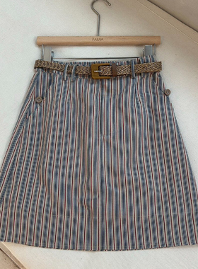 云朵设计-A字裙系带点缀半身裙(配腰带)(不含上衣)P26SSZBQ1650