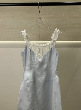 云朵夏上新撞色拼接收腰连衣裙连衣裙B6226