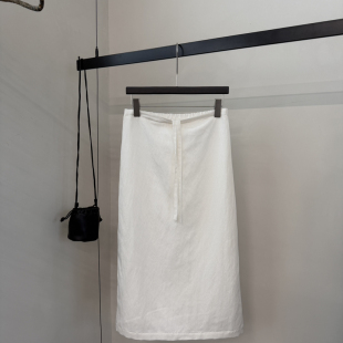 云朵设计26年春款 直筒纯色抽绳半身裙JUX16