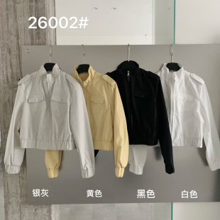 云朵设计26年春款 立领双口袋短外套26002 工装