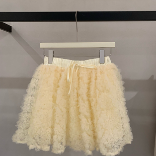 L云朵家26年夏上新重工网纱绑带裙裤 半身裙Q56605