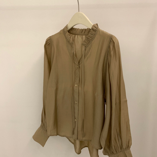 云朵家夏上新宫廷风刺绣细节精致剪裁优雅长袖 023070 衬衫