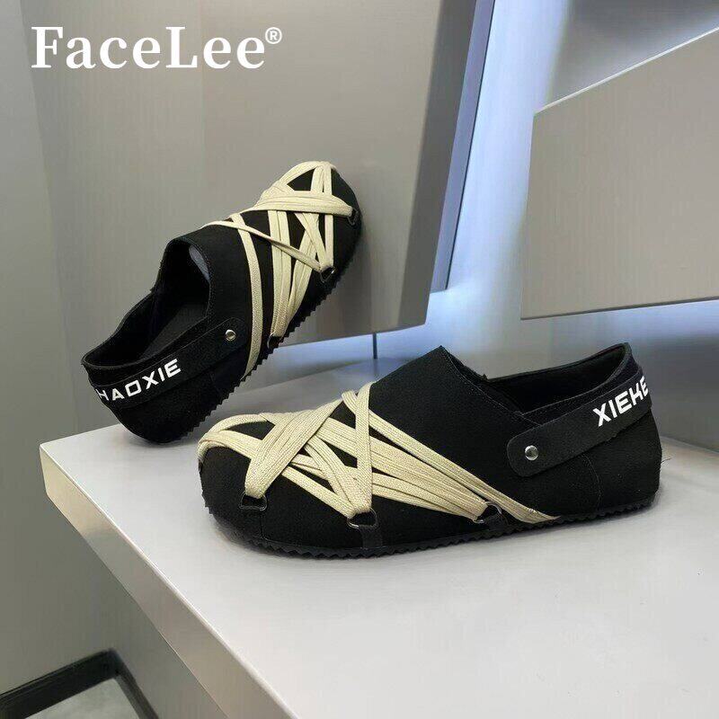FaceLee男鞋2026新款夏季新款时尚布面男士一脚蹬豆豆鞋百搭开车