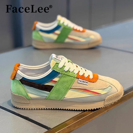 FaceLee2025新款男鞋休闲阿甘运动潮鞋韩版拼色网红时尚增高男鞋