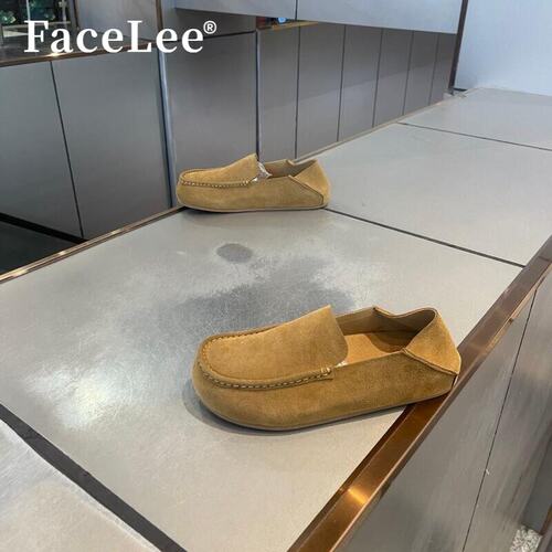 FaceLee男鞋2026新款秋季复古一脚蹬乐福鞋百搭软底豆豆鞋两穿