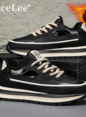 FaceLee男鞋2025秋冬季新款阿甘鞋跑步鞋男士潮流百搭老爹鞋增高