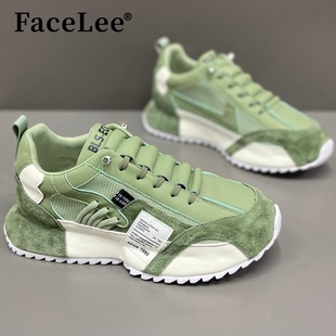 子男士 内增高慢跑老爹鞋 潮流 秋冬透气百搭运动休闲鞋 FaceLee男鞋