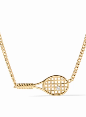 欧美网球拍项链女小众设计吊坠个性锁骨链ins运动项链