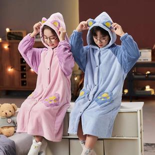 男女童专用浴巾睡袍高端儿童浴袍可穿式 2023新款 睡衣 吸水速干冬季