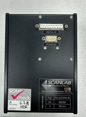 可维修SCANLAB振镜hurrySCANII10 10光斑 紫外询价