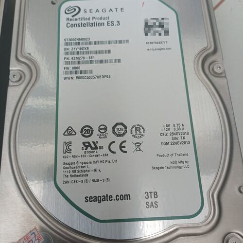 {议价}ST3000NM0023 SAS3TB硬盘有坏道